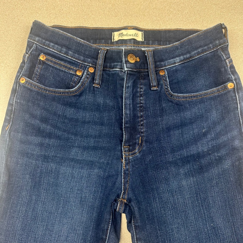 Madewell Size 27 Mid-rise Kick Out Stretchy Blue Denim Jeans